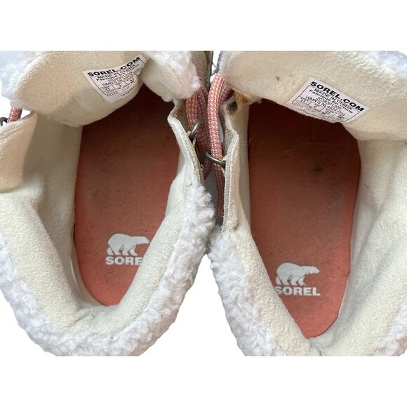 Sorel Women’s Leather Lace Boots Faux Fur Sz 11 - Picture 9 of 9